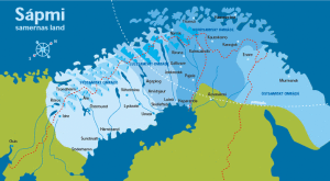 Sami people region, map by Anders Suneson
